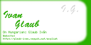 ivan glaub business card