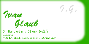 ivan glaub business card